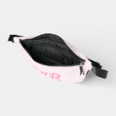 Minimalistisch Roze Modern Initiaal Monogram Heuptasje (Open)