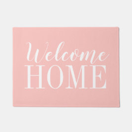 Minimalistisch roze modern trendy script doormat deurmat