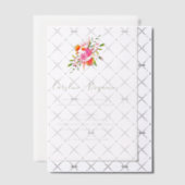 Minimalistisch roze Oranje groene bruiloft Vellum Uitnodigingen (Offset (Uitnodiging))