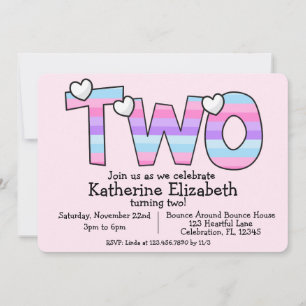 Minimalistisch roze Paarse hart ombre tweede Kaart