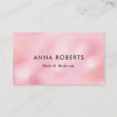 Minimalistisch roze shimmer visitekaartje (Voorkant)