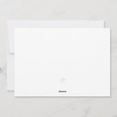 Minimalistisch Roze Ster Drie Foto Script Feestdagenkaart (Achterkant)