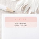 Minimalistisch roze tweekleurig Visitekaartje Etiket (Insitu)