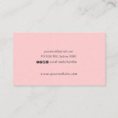 Minimalistisch roze Visitekaartje (Achterkant)