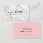 Minimalistisch roze Visitekaartje (Voorkant / Achterkant)