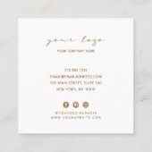 Minimalistisch roze Visitekaartje (Achterkant)