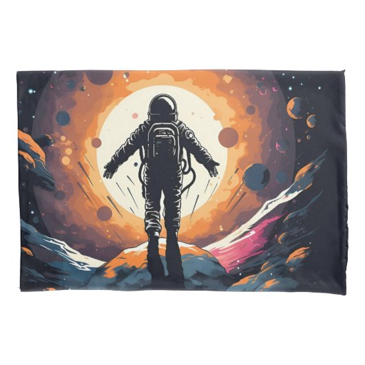  minimalistisch ruimteavontuur kussensloop (Voorkant)