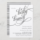 Minimalistisch Rustic Boho Gender Neutral Baby Bru Kaart (Voorkant / Achterkant)