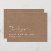 Minimalistisch Rustic - Hartelijk dank - Kaart (Voorkant / Achterkant)