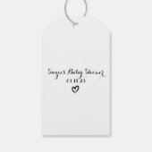Minimalistisch Rustisch Baby shower Cadeaulabel (Achterkant)