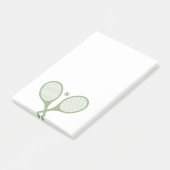 Minimalistisch Sage Green Tennis Racquets Ball Post-it® Notes (Schuin)