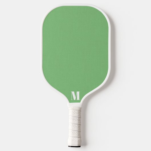 Minimalistisch Sage Groene Textuur Modern Monogram Pickleball Paddle (Achterkant)
