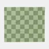 Minimalistisch saliegroen dambordpatroon fleece deken (Voorkant (Horizontaal))