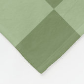 Minimalistisch saliegroen dambordpatroon fleece deken (Hoek)