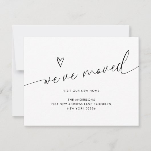 Minimalistisch schattig hartschrift dat we hebben  aankondiging (Voorkant)