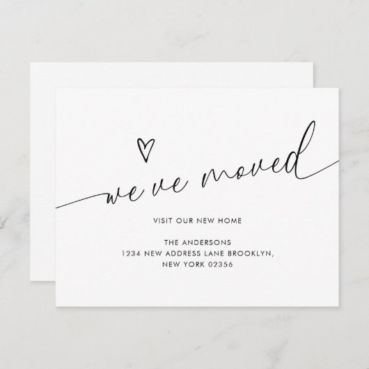 Minimalistisch schattig hartschrift dat we hebben  aankondiging (Voorkant / Achterkant)