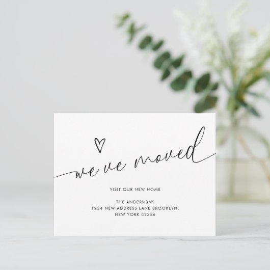 Minimalistisch schattig hartschrift dat we hebben briefkaart (Staand voorkant)