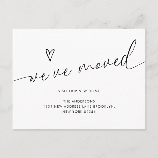 Minimalistisch schattig hartschrift dat we hebben briefkaart (Voorkant)