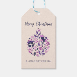 Minimalistisch schattig kerstcadeau label cadeaulabel