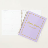 Minimalistisch Schattige Girly Bleek Lila Script W Planner (Display)