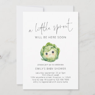 Minimalistisch Schattige Little Sprout Baby shower Kaart