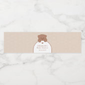 Minimalistisch Schattige teddybeer modern Baby sho Waterfles Etiket (Enkel label)