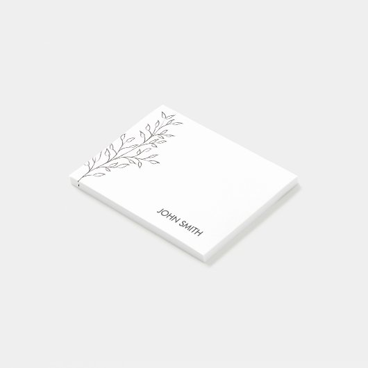Minimalistisch schetsen post-it® notes (Schuin)