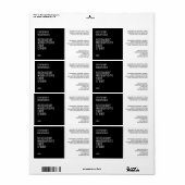 Minimalistisch schoonheidslabel - zwart-wit etiket (Full Sheet)