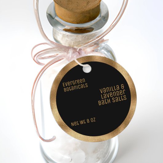 Minimalistisch schoonheidsproduct label zwart en g