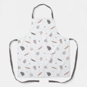 minimalistisch Schort van bladpatroon (Voorkant)