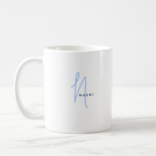 Minimalistisch Schrift Aangepast monogram en naa Koffiemok