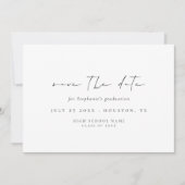 Minimalistisch Script 2024 Afstuderen De datum ops Save The Date (Voorkant)