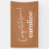 Minimalistisch script aangepaste felicitatie Terra Spandoek (Verticaal)