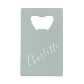 Minimalistisch script - Aangepaste naam usty Blue Kredietkaart Flessenopener (Voorkant)