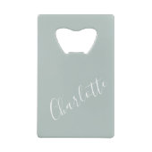 Minimalistisch script - Aangepaste naam usty Blue Kredietkaart Flessenopener (Achterkant)