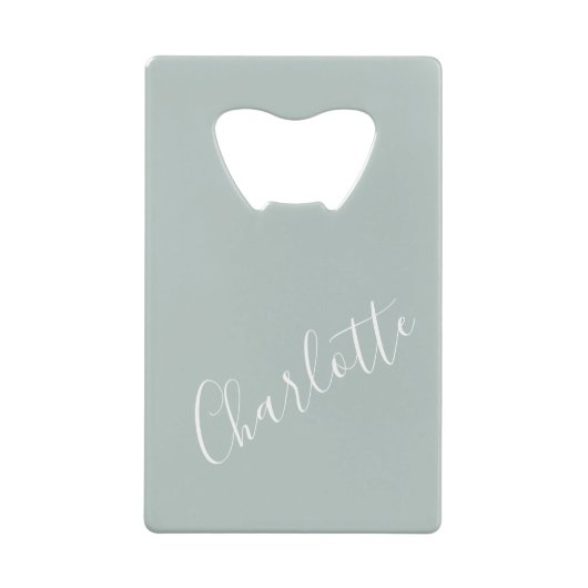 Minimalistisch script - Aangepaste naam usty Blue Kredietkaart Flessenopener (Achterkant)