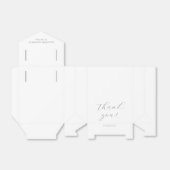 Minimalistisch script Baby shower dank u Bedankdoosjes (Uitgevouwen)