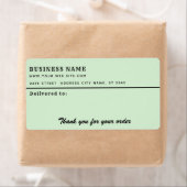 Minimalistisch script bedankt uw zakelijk mailingl etiket (Insitu)