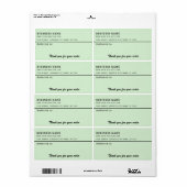 Minimalistisch script bedankt uw zakelijk mailingl etiket (Full Sheet)
