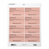 Minimalistisch script bedankt uw zakelijk mailingl etiket (Full Sheet)