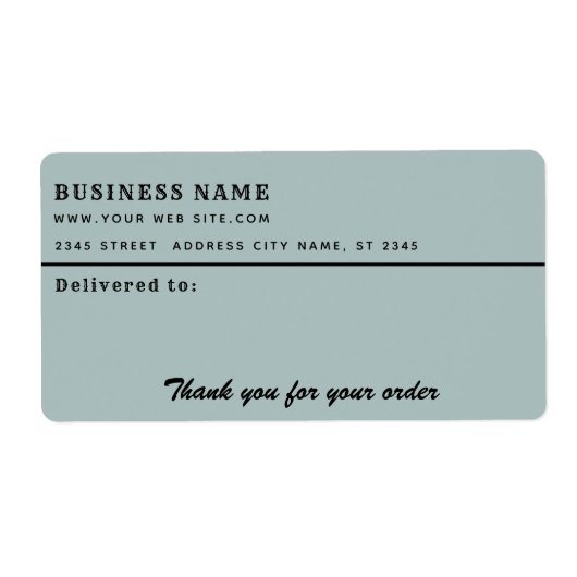 Minimalistisch script bedankt uw zakelijk mailingl etiket (Voorkant)