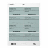 Minimalistisch script bedankt uw zakelijk mailingl etiket (Full Sheet)