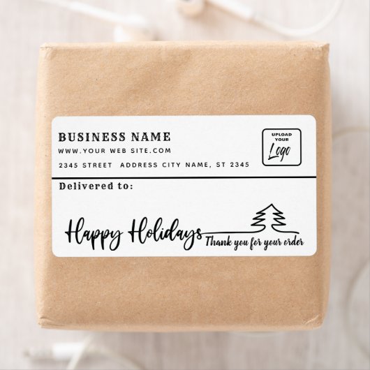 Minimalistisch script bedankt uw zakelijk mailingl etiket (Insitu)