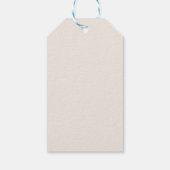 Minimalistisch script beige 'dank je' bruiloft cadeaulabel (Achterkant)