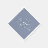 Minimalistisch script blauw Vrijgezellenfeest Servet (Hoek)