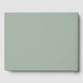 Minimalistisch script Boho Sage Green Custom Busin Gastenboek (Achterkant)