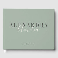 Minimalistisch script Boho Sage Green Custom Busin