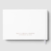 Minimalistisch script bruidsfeest gastenboek (Achterkant)