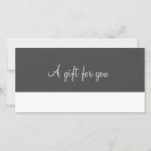 Minimalistisch script cadeaubon (Voorkant)