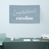 Minimalistisch Script Custom Congratulation Dusty  Spandoek (Beurs)